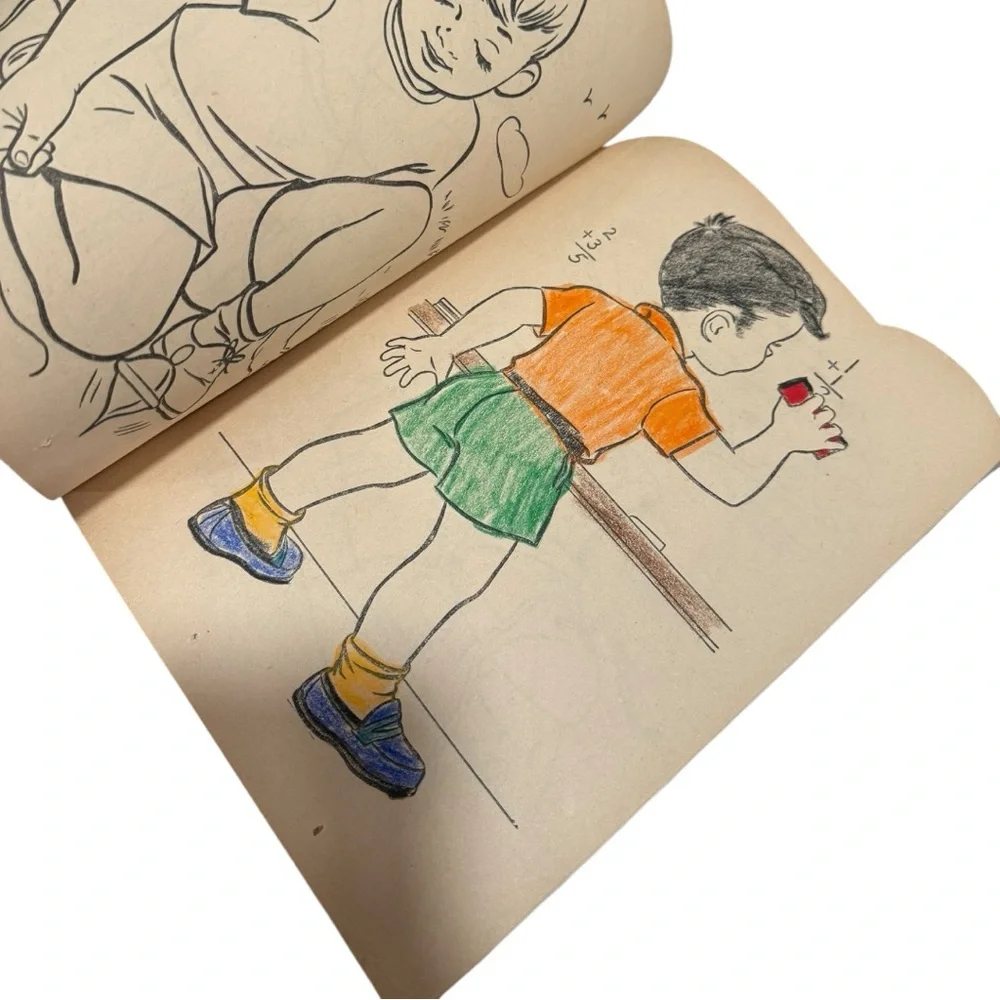 Vintage Littler League Coloring Book – Samuel Lowe Co. – 1950s Baseball